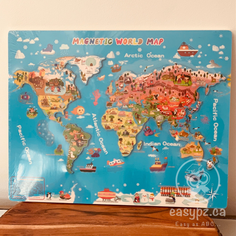 Carte du monde magnétique - Casse-tête